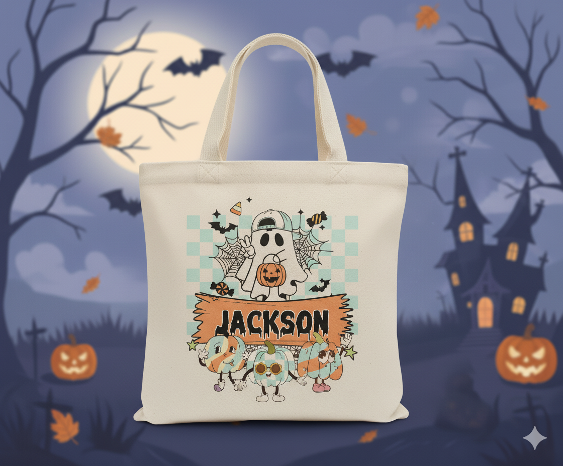 Canvas Trick or Treat Bags – Halloween Collection 🎃🌵